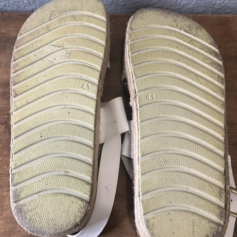 White platform cork sandals size 41 - Picture 5 of 5